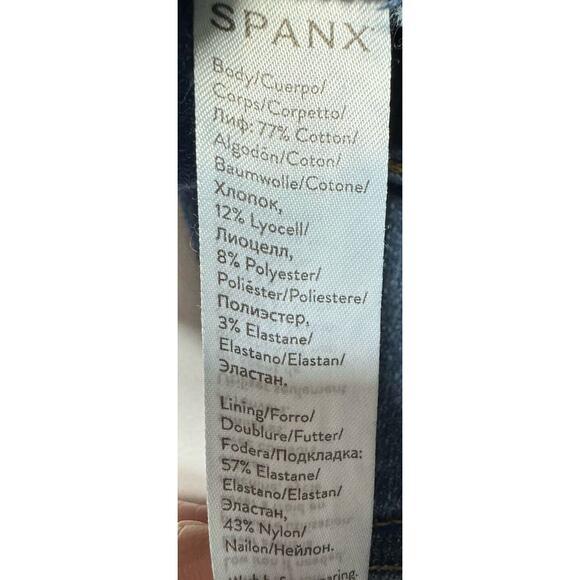 Spanx Women's Distressed Skinny Stretch Blue Jeggings - Size S - Picture 7 of 7